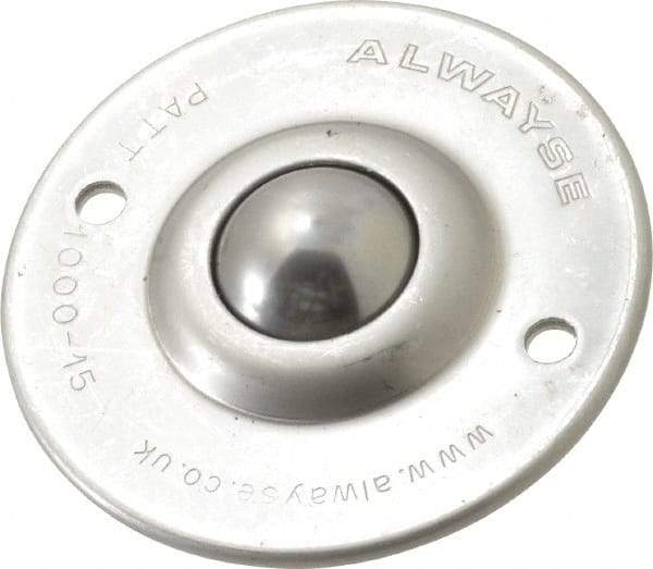 SKF - Round, Stainless Steel Ball Transfer - 14.2mm Mount Height, 120 Lb. Capacity - Benchmark Tooling