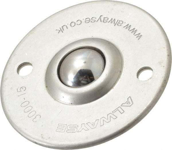 SKF - Round, Stainless Steel Ball Transfer - 10mm Mount Height, 55 Lb. Capacity - Benchmark Tooling