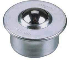 SKF - Round, Stainless Steel Ball Transfer - 9.8mm Mount Height, 198 Lb. Capacity - Benchmark Tooling
