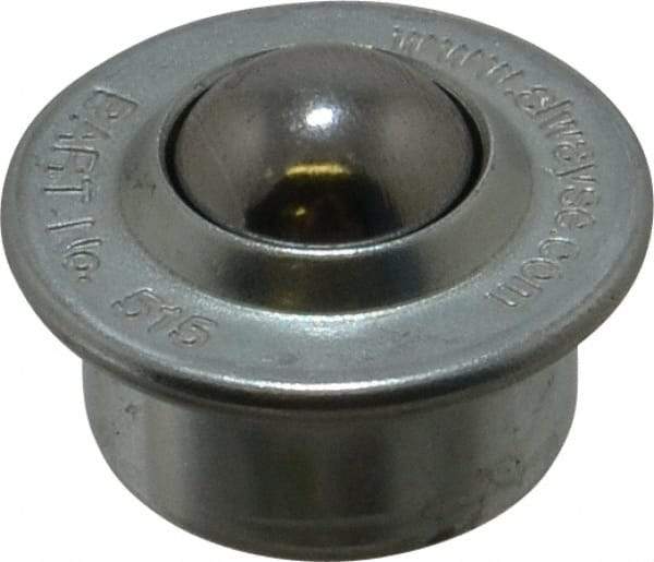 SKF - Round, Carbon Steel Ball Transfer - 9.5mm Mount Height, 100 Lb. Capacity - Benchmark Tooling