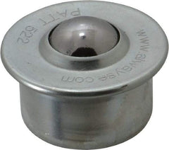 SKF - Round, Carbon Steel Ball Transfer - 9.8mm Mount Height, 265 Lb. Capacity - Benchmark Tooling