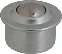 SKF - Round, Carbon Steel Ball Transfer - 19mm Mount Height, 1,210 Lb. Capacity - Benchmark Tooling