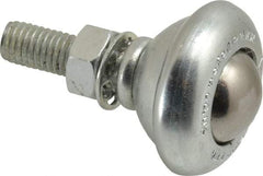 SKF - Round, Carbon Steel Ball Transfer - 24.6mm Mount Height, 55 Lb. Capacity - Benchmark Tooling