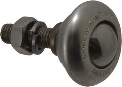 SKF - Round, Stainless Steel Ball Transfer - 24.6mm Mount Height, 55 Lb. Capacity - Benchmark Tooling