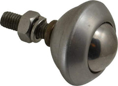 SKF - Round, Stainless Steel Ball Transfer - 32.5mm Mount Height, 121 Lb. Capacity - Benchmark Tooling