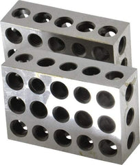 Suburban Tool - 0.0001 Squareness Per Inch, Hardened Steel, 1-2-3 Block with 23 Hole Setup Block - 3/8 - 16 Inch Tapped Hole Size, Sold As Matched Pair - Benchmark Tooling