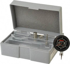 Mitutoyo - 0.06 Inch Range, 0.0005 Inch Dial Graduation, Horizontal Dial Test Indicator - 1.5748 Inch Black Dial, 0-15-0 Dial Reading, Accurate to 0.0005 Inch - Benchmark Tooling