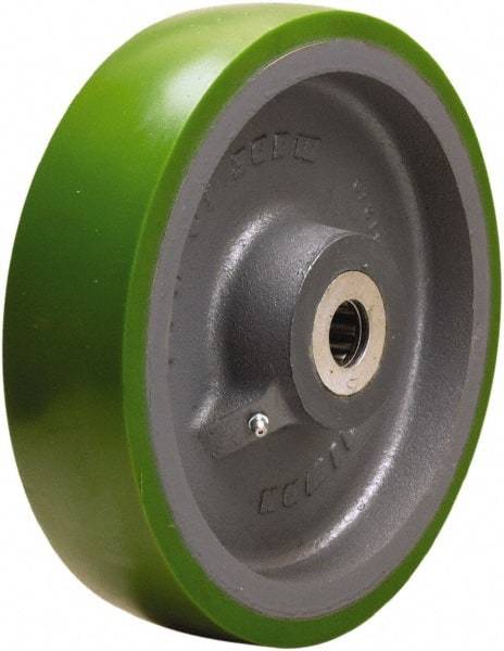 Hamilton - 10 Inch Diameter x 2-1/2 Inch Wide, Polyurethane on Cast Iron Caster Wheel - 2,500 Lb. Capacity, 3-1/4 Inch Hub Length, 1 Inch Axle Diameter, Straight Roller Bearing - Benchmark Tooling