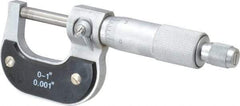 Value Collection - 0 to 1" Range, 0.001" Graduation, Mechanical Outside Micrometer - Ratchet Stop Thimble - Benchmark Tooling