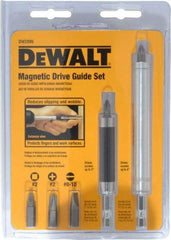 DeWALT - 7 Piece, Magnetic Drive Guide Set - #2, 1/4" Hex Drive, Phillips, Square, Slotted Point - Benchmark Tooling