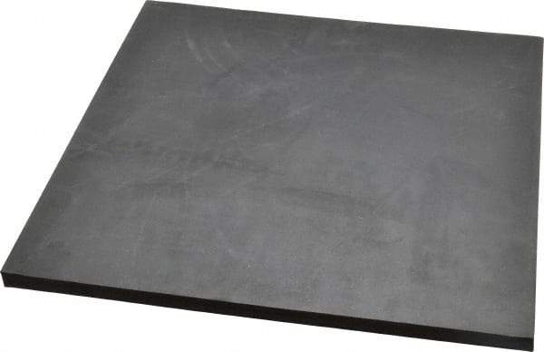 Made in USA - 12" Long, 12" Wide, 1/2" Thick, Neoprene Rubber Foam Sheet - 35 to 45 Durometer, Black, -20 to 220°F, 800 psi Tensile Strength, Stock Length - Benchmark Tooling