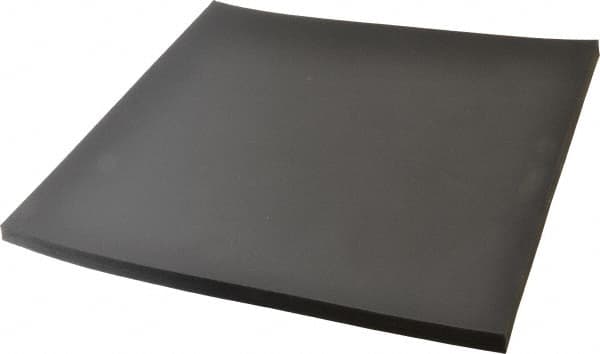 Made in USA - 12" Long, 12" Wide, 1/2" Thick, Neoprene Rubber Foam Sheet - 50 to 60 Durometer, Black, -20 to 220°F, 900 psi Tensile Strength, Stock Length - Benchmark Tooling