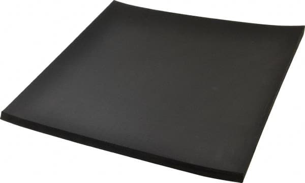 Made in USA - 12" Long, 12" Wide, 1/2" Thick, Neoprene Rubber Foam Sheet - 65 to 75 Durometer, Black, -20 to 220°F, 1,000 psi Tensile Strength, Stock Length - Benchmark Tooling