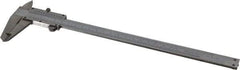 Value Collection - 0 to 8" Stainless Steel Vernier Caliper - 0.05mm Graduation, 1.9685" Jaw Depth, 0.0012" Accuracy, Includes Depth, Inside Diameter, Outside Diameter, Step - Benchmark Tooling