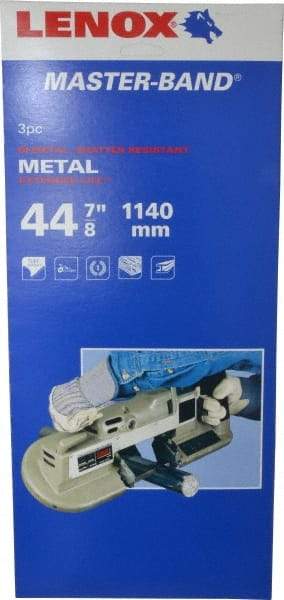 Lenox - 3' 8-7/8" Long x 0.023" Thick, 10 to 14 Teeth per Inch, Portable Band Saw Blade - Bi-Metal Blade, High Speed Steel Teeth, Toothed Edge - Benchmark Tooling