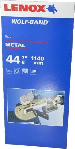 Lenox - 3' 8-7/8" Long x 0.02" Thick, 18 Teeth per Inch, Portable Band Saw Blade - Bi-Metal Blade, High Speed Steel Teeth, Toothed Edge - Benchmark Tooling