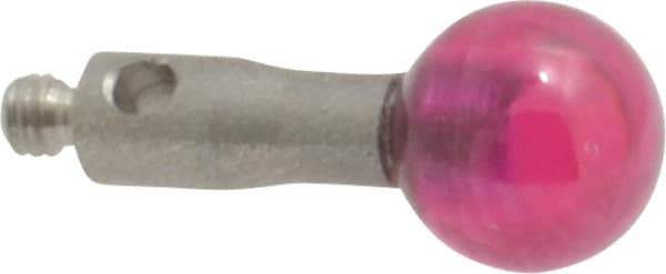 SPI - 6 mm Ball Diameter, M2 Thread, Ruby Point Ball Tip CMM Stylus - 10 mm Overall Length - Benchmark Tooling