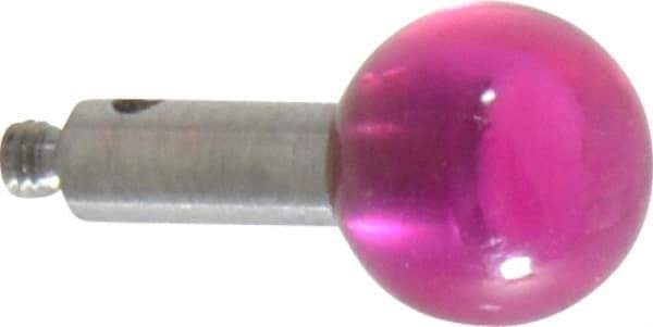 SPI - 8 mm Ball Diameter, M2 Thread, Ruby Point Ball Tip CMM Stylus - 12 mm Overall Length - Benchmark Tooling