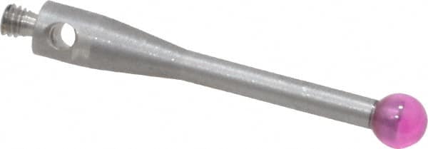 SPI - 3 mm Ball Diameter, M2 Thread, Ruby Point Ball Tip CMM Stylus - 20 mm Overall Length - Benchmark Tooling