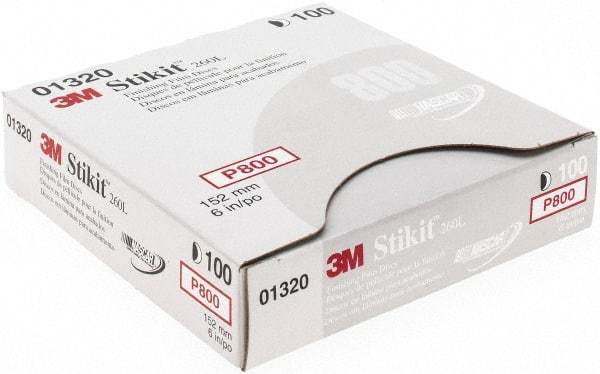 3M - Adhesive PSA Disc - Ultra Fine Grade, White, Film Backing, Flexible, Use with Random Orbital Sanders - Benchmark Tooling