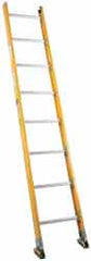 Made in USA - 18' High, Type IA Rating, Fiberglass Extension Ladder - Benchmark Tooling