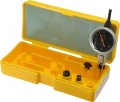 Peacock - 0.03 Inch Range, 0.0005 Inch Dial Graduation, Horizontal Dial Test Indicator - 1-3/8 Inch Black Dial, 0-15-0 Dial Reading, Accurate to 0.0005 Inch - Benchmark Tooling