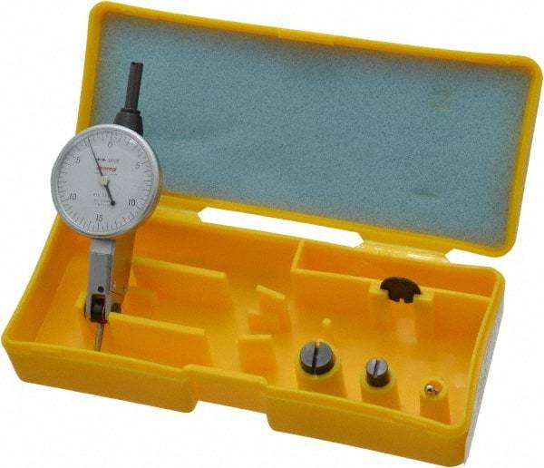 Peacock - 0.03 Inch Range, 0.0005 Inch Dial Graduation, Horizontal Dial Test Indicator - 1-3/8 Inch White Dial, 0-15-0 Dial Reading, Accurate to 0.0005 Inch - Benchmark Tooling