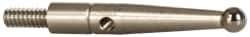 Compac - 2mm Ball Diam, Carbide, Ball Test Indicator Contact Point - 0.72" Contact Point Length, Use with Brown & Sharpe Dial Test Indicators - Benchmark Tooling