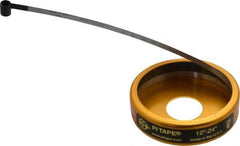 Made in USA - 0.001 Inch Graduation, 12 to 24 Inch Measurement, Spring Steel Diameter Tape Measure - 1/2 Inch Wide, 0.01 Inch Thick - Benchmark Tooling