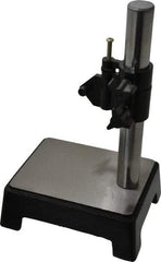 Value Collection - Steel, Rectangular Base, Comparator Gage Stand - 8-1/2" High, 5-1/2" Base Length x 4-1/4" Base Width x 2.16" Base Height, Includes Holder - Benchmark Tooling