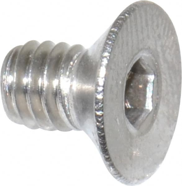 Value Collection - M4x0.70 Metric Coarse Hex Socket Drive, 90° Flat Screw - Grade 18-8 & Austenitic A2 Stainless Steel, Fully Threaded, 6mm OAL - Benchmark Tooling