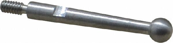 SPI - 1/8" Ball Diam, Steel, Ball Test Indicator Contact Point - 3/4" Contact Point Length, Use with Teclock Test Indicators - Benchmark Tooling