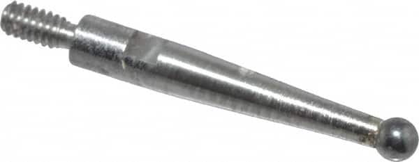 SPI - 0.08" Ball Diam, Carbide, Ball Test Indicator Contact Point - 0.7" Contact Point Length, Use with Mitutoyo Test Indicators - Benchmark Tooling