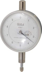 Teclock - 0.05" Range, 0-10 Dial Reading, 0.0001" Graduation Dial Drop Indicator - 2-13/64" Dial, 0.01" Range per Revolution, 0.0002" Accuracy, Revolution Counter - Benchmark Tooling