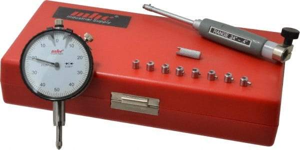 Value Collection - 9 Anvil, 0.24 to 0.4" Dial Bore Gage - 0.001" Graduation, 1.57" Gage Depth - Benchmark Tooling