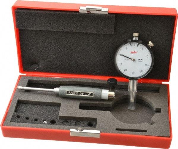 Value Collection - 9 Anvil, 0.24 to 0.4" Dial Bore Gage - 0.0005" Graduation, 1.57" Gage Depth - Benchmark Tooling