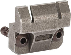 Mitee-Bite - 7-1/2mm Clamping Height, 880 Lb Clamping Pressure, Raised Height Double Stop Positioning Stop - 7-1/2mm Jaw Height, Spring Steel, Series Mitee-Bite Kopal Mini Clamps - Benchmark Tooling