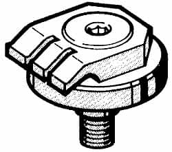 Mitee-Bite - 7-1/2mm Clamping Height, 880 Lb Clamping Pressure, Raised Height Swivel Stop Positioning Stop - 7-1/2mm Jaw Height, Spring Steel, Series Mitee-Bite Kopal Mini Clamps - Benchmark Tooling