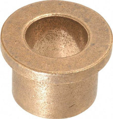 Boston Gear - 5/8" Inside x 7/8" Outside Diam, Oil Impregnated Bronze Sleeve Bearing - 1-1/8" Flange Outside Diam, 5/32" Flange Thickness, 3/4" OAL - Benchmark Tooling