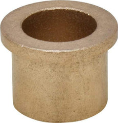 Boston Gear - 7/8" Inside x 1-1/8" Outside Diam, Oil Impregnated Bronze Sleeve Bearing - 1-3/8" Flange Outside Diam, 5/32" Flange Thickness, 1" OAL - Benchmark Tooling