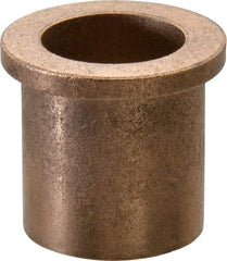 Boston Gear - 7/8" Inside x 1-1/8" Outside Diam, Oil Impregnated Bronze Sleeve Bearing - 1-3/8" Flange Outside Diam, 5/32" Flange Thickness, 1-1/4" OAL - Benchmark Tooling