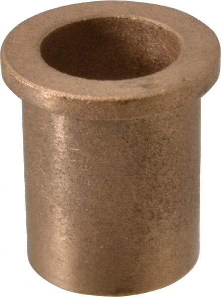 Boston Gear - 7/8" Inside x 1-1/8" Outside Diam, Oil Impregnated Bronze Sleeve Bearing - 1-3/8" Flange Outside Diam, 5/32" Flange Thickness, 1-1/2" OAL - Benchmark Tooling