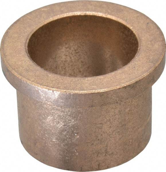 Boston Gear - 1" Inside x 1-1/4" Outside Diam, Oil Impregnated Bronze Sleeve Bearing - 1-1/2" Flange Outside Diam, 3/16" Flange Thickness, 1" OAL - Benchmark Tooling