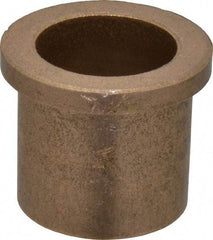 Boston Gear - 1" Inside x 1-1/4" Outside Diam, Oil Impregnated Bronze Sleeve Bearing - 1-1/2" Flange Outside Diam, 3/16" Flange Thickness, 1-1/4" OAL - Benchmark Tooling