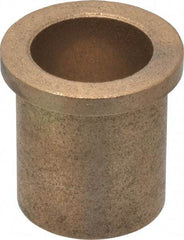 Boston Gear - 1" Inside x 1-1/4" Outside Diam, Oil Impregnated Bronze Sleeve Bearing - 1-1/2" Flange Outside Diam, 3/16" Flange Thickness, 1-1/2" OAL - Benchmark Tooling