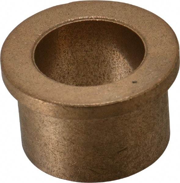 Boston Gear - 1" Inside x 1-3/8" Outside Diam, Oil Impregnated Bronze Sleeve Bearing - 1-5/8" Flange Outside Diam, 3/16" Flange Thickness, 1" OAL - Benchmark Tooling