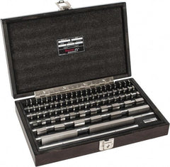 Starrett - 81 Piece, 0.05 to 4", Grade 0, Steel Gage Block Set - Rectangular - Benchmark Tooling