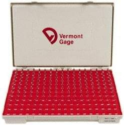 Vermont Gage - 190 Piece, 0.061-0.25 Inch Diameter Plug and Pin Gage Set - Plus 0.0002 Inch Tolerance, Class ZZ - Benchmark Tooling