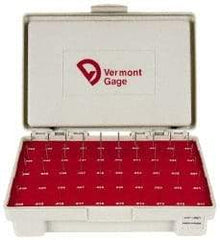 Vermont Gage - 50 Piece, 0.011-0.06 Inch Diameter Plug and Pin Gage Set - Plus 0.0002 Inch Tolerance, Class ZZ - Benchmark Tooling