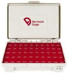 Vermont Gage - 50 Piece, 0.0115-0.0605 Inch Diameter Plug and Pin Gage Set - Plus 0.0002 Inch Tolerance, Class ZZ - Benchmark Tooling